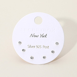 SECRET BOX_Mini Stone Stud Earring Set