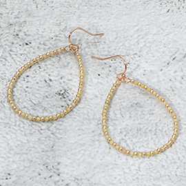Colored CZ Beaded Open Teardrop Dangle Earrings