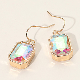 Iridescent Faceted Drop Dangle Earrings