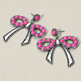 Vintage Bow Dangle Earrings