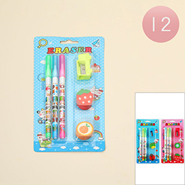 12 SET OF 6 - Kids Stationery Set