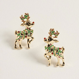 Christmas Reindeer Stud Earrings