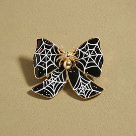 Halloween Spider Bow Pin Brooch