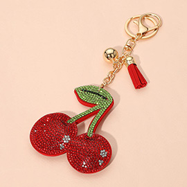Bling Studded Cherry Keychain / Bag Charm