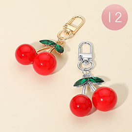 12PCS - Cherry Keychains / Bag Charms