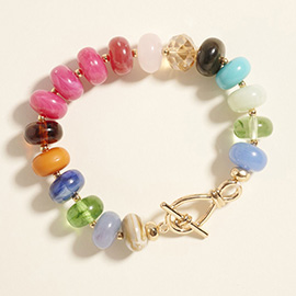 Ombre Chunky Multi Beads Stretch Bracelet