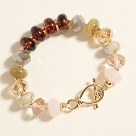 Ombre Chunky Multi Beads Stretch Bracelet