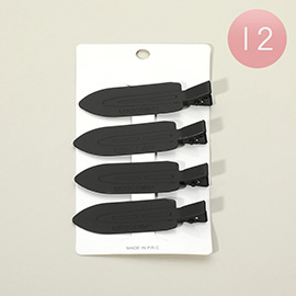 12 SET OF 4 - Matter Alligator Hair Clips