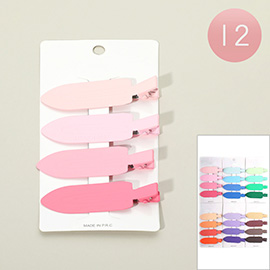12 SET OF 4 - Matte Alligator Hair Clips