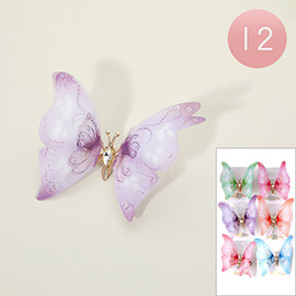 12PCS - Butterfly Hair Clips