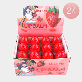 24PCS - Strawberry Lip Balms