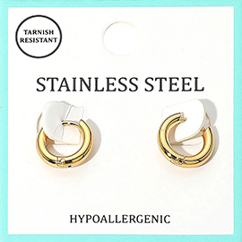 Stainless Steel Hypoallergenic Mini Huggie Hoop Earrings