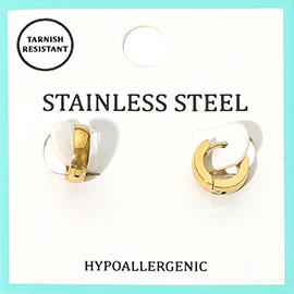 Stainless Steel Mini Huggie Hoop Earrings