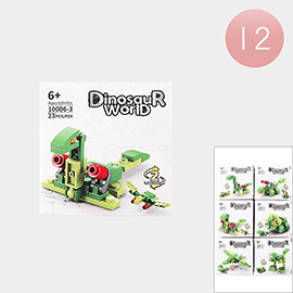 12PCS - Kids Dinosaur World Building Block Toy Sets