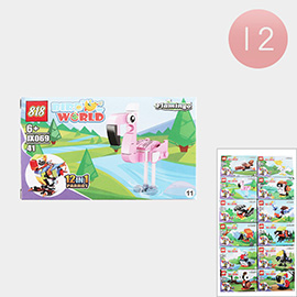 12PCS - Kids Bird World Building Block Toy Sets