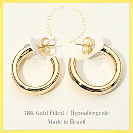 18k Gold Filled Hoop Earrings