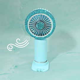 Glittered USB Charging Portable Handheld Fan