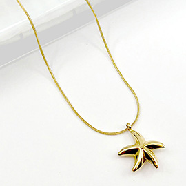 Stainless Steel Starfish Pendant Necklace