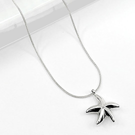 Stainless Steel Starfish Pendant Necklace