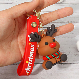 Christmas Message Strap Reindeer Keychain / Bag Charm