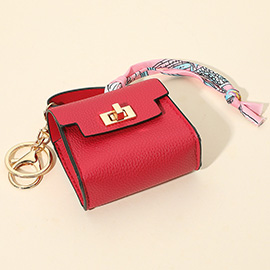 Faux Leather Mini Handbag Keychain / Bag Charm