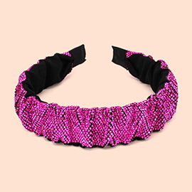 Pleated Rhinestone Headband