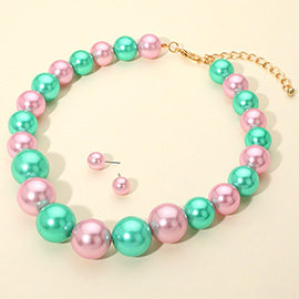 Chunky Pearl Beaded Necklace