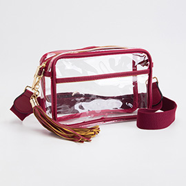 Transparent Tassel Crossbody Bag