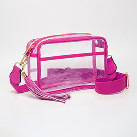 Transparent Tassel Crossbody Bag