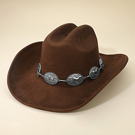 Western Concho Band Cowboy Fedora Hat