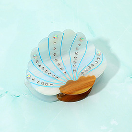 Rhinestone Seashell Hair Claw Clip