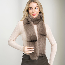 Fluffy Faux Fur Long Wrap Scarf