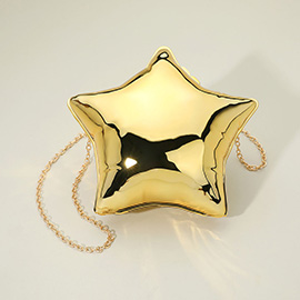 Shiny Star Shaped Clutch Bag / Crossbody Bag