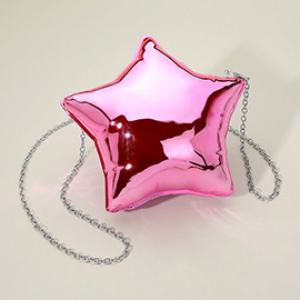 Shiny Star Shaped Clutch Bag / Crossbody Bag
