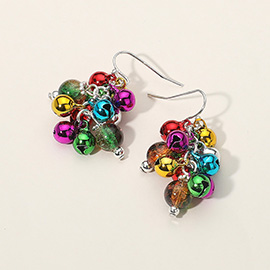 Christmas Festive Jingle Bell Charm Cluster Earrings