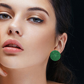 Rhinestone Pave Stud Earrings